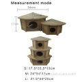 3 Etagen zusammengebaute Vogelhauskäfige aus Holz